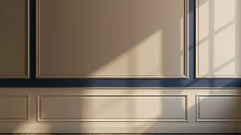 Rivestimento parete con cornici decorative bicolore, stile contemporaneo ed elegante