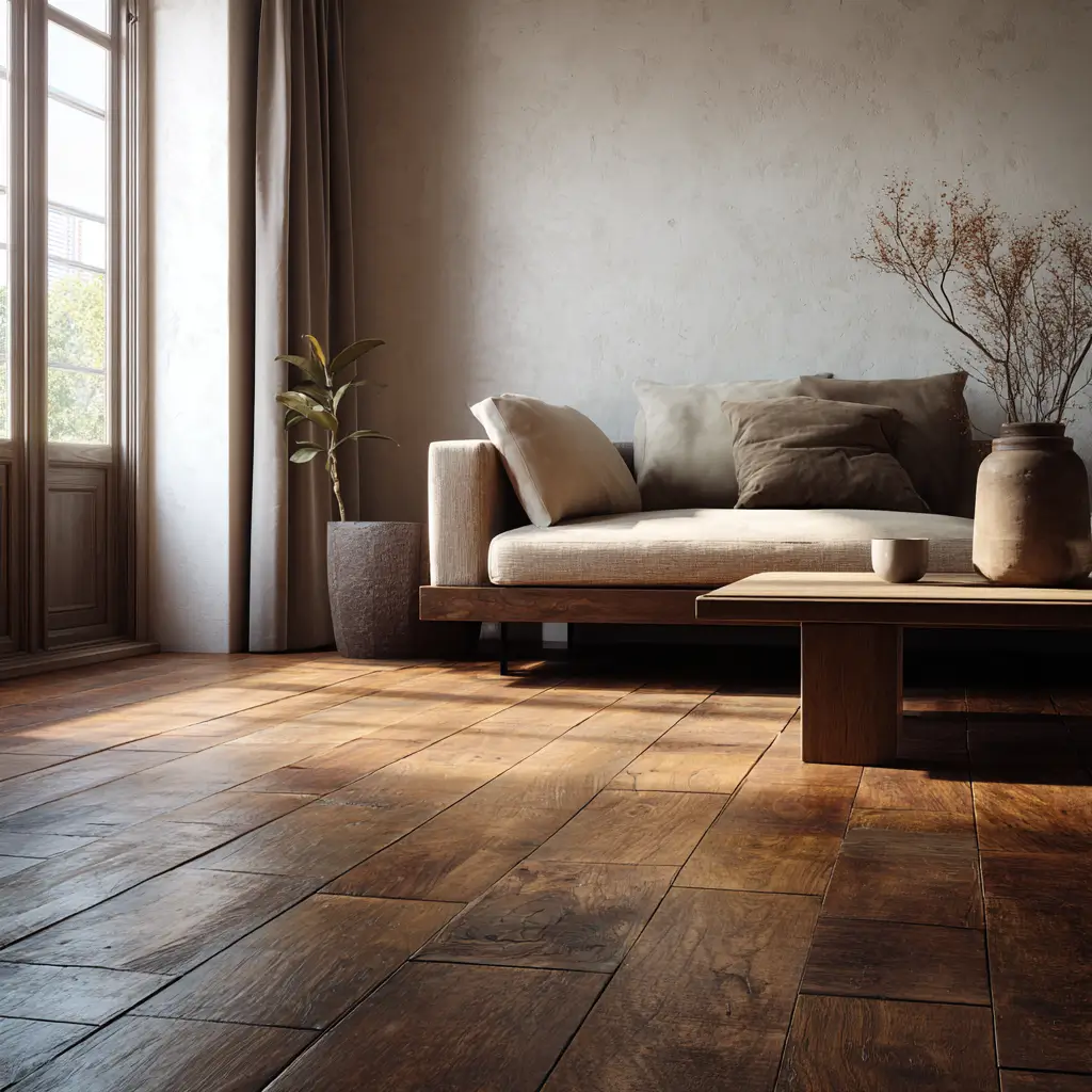 Esempio di pavimento sopra l’esistente in soggiorno con luce naturale