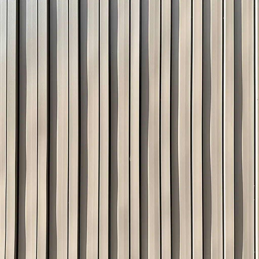 Rivestimento per facciate in PVC a doghe verticali, vista ravvicinata